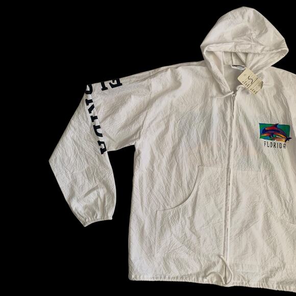 Cottonseed Men's Size S Florida Full Zip Dolphin VTG Windbreaker Jacket New - Picture 12 of 16